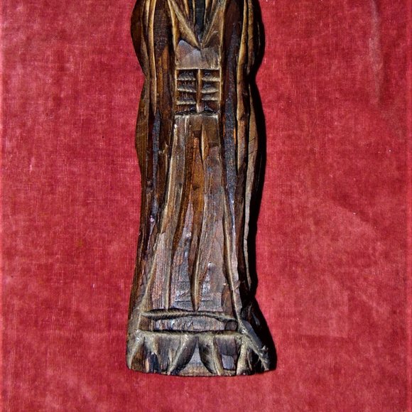 Last Markdown Antique Original Jesus hand carved wall plaque - Picture 2 of 7